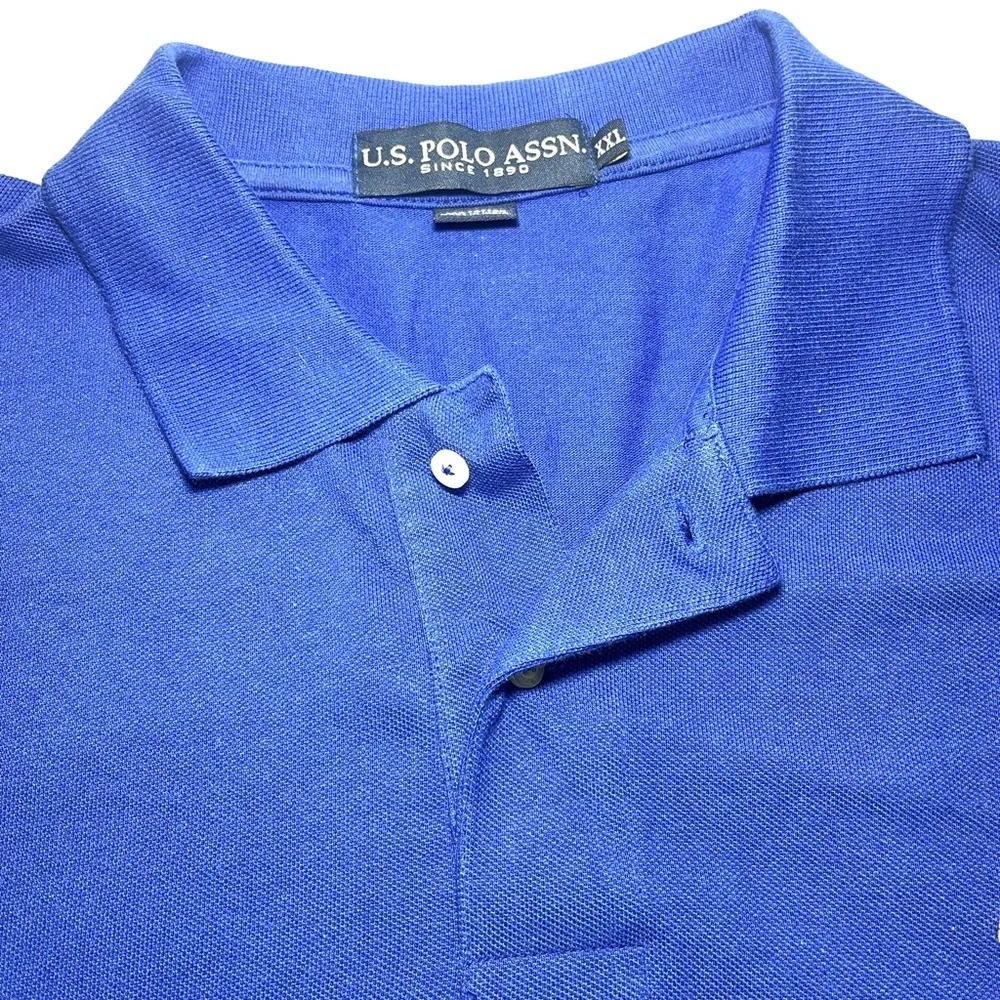 U.S. Polo Assn. Men's 2XL Royal Blue Short Sleeve Polo Shirt - Picture 3 of 11